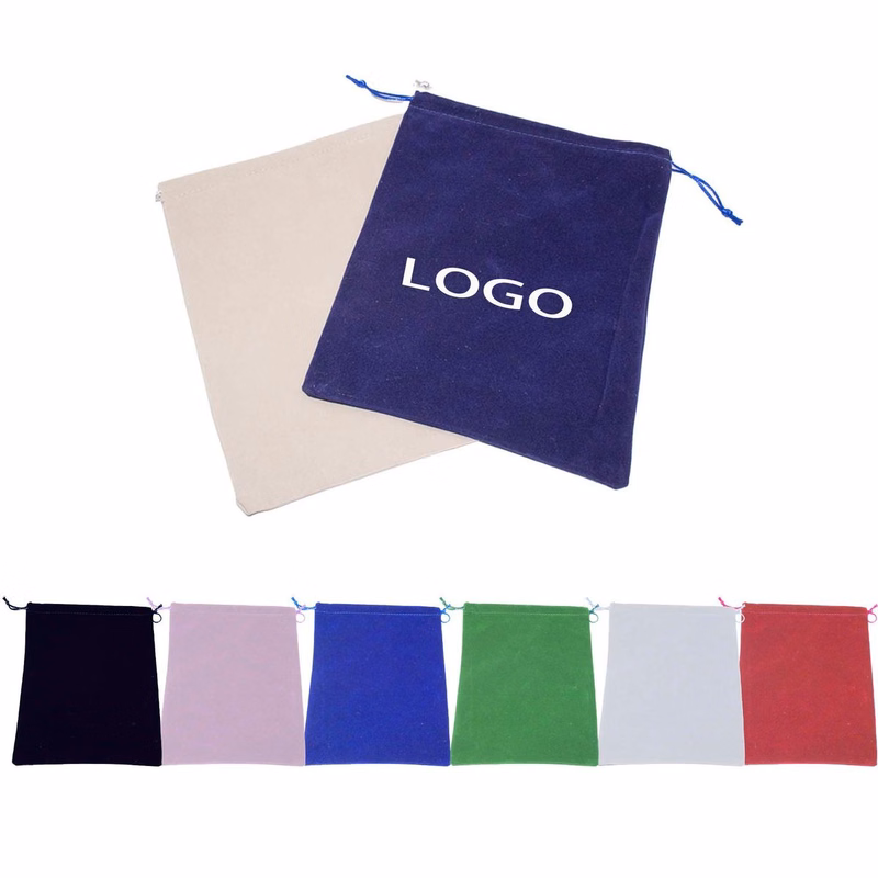 Velvet bag with drawstring