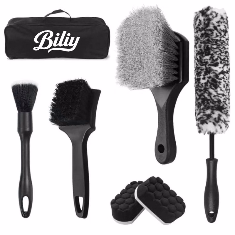 7-Piece Car Wheel & Tire Brush Set