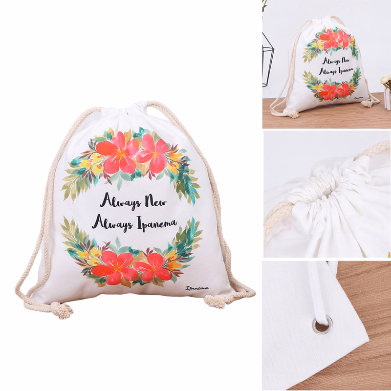 Polyester-Cotton Drawstring Tote Bag
