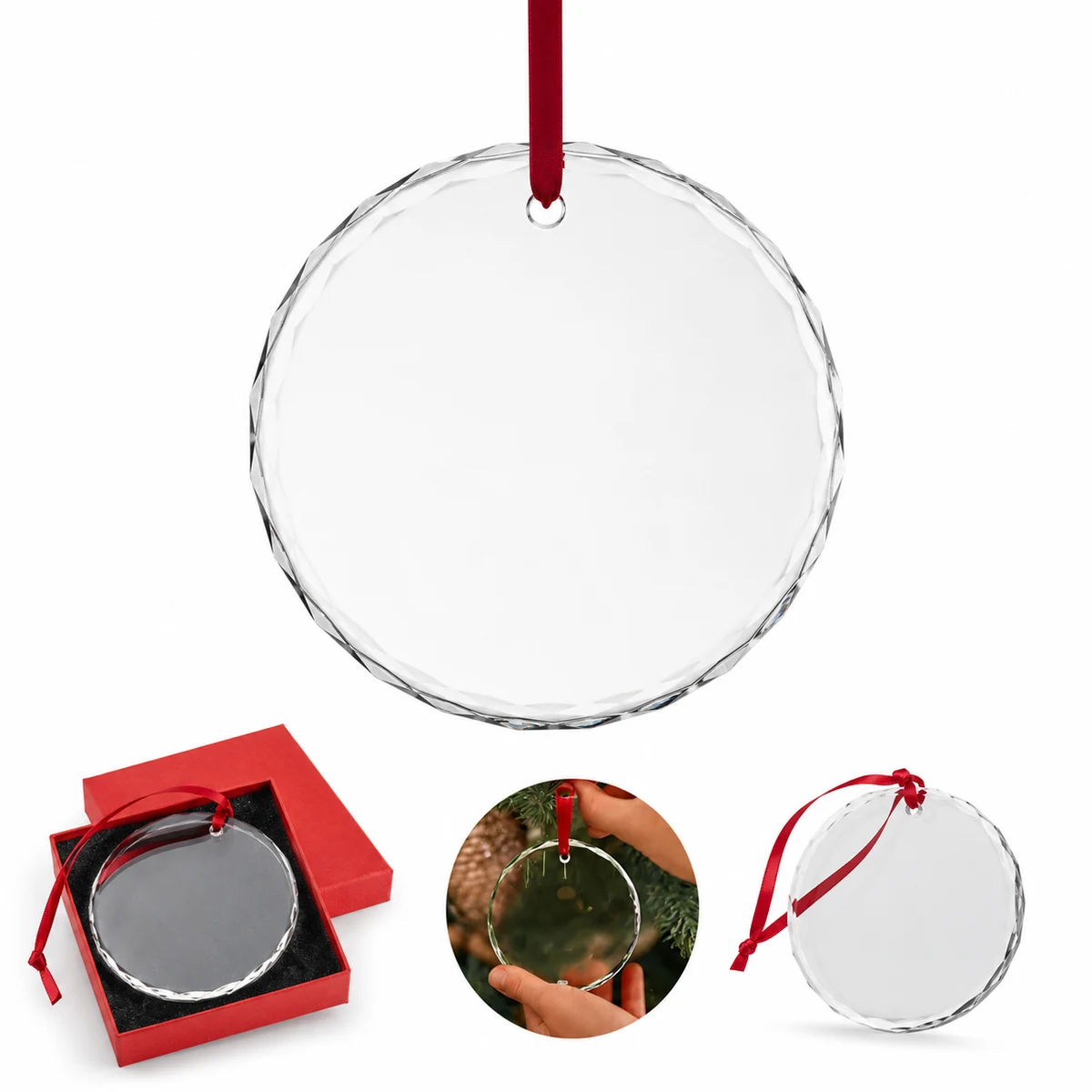 Round Crystal Glass Decoration For Customization 1