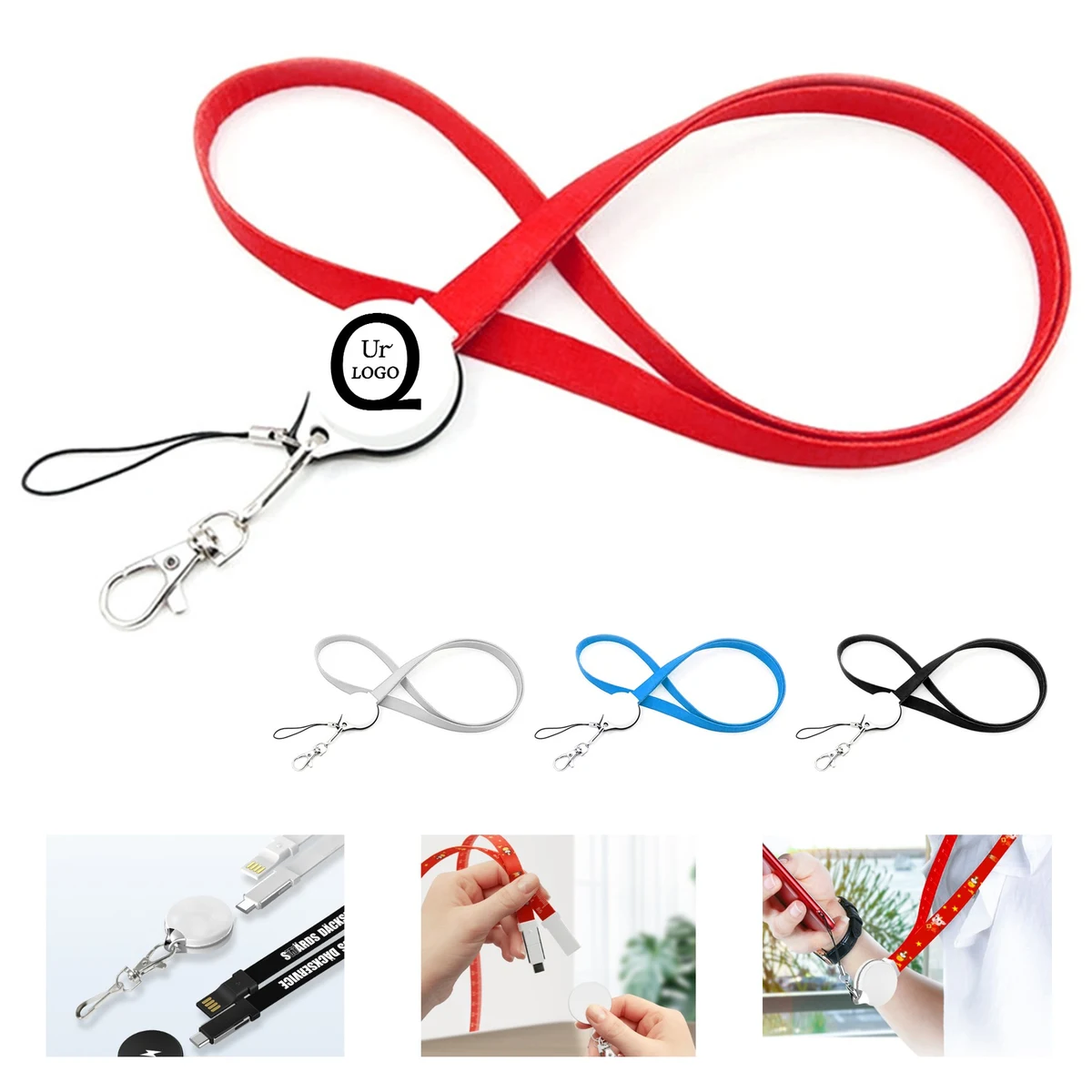 3-In-1 Charging Cable Lanyard 1
