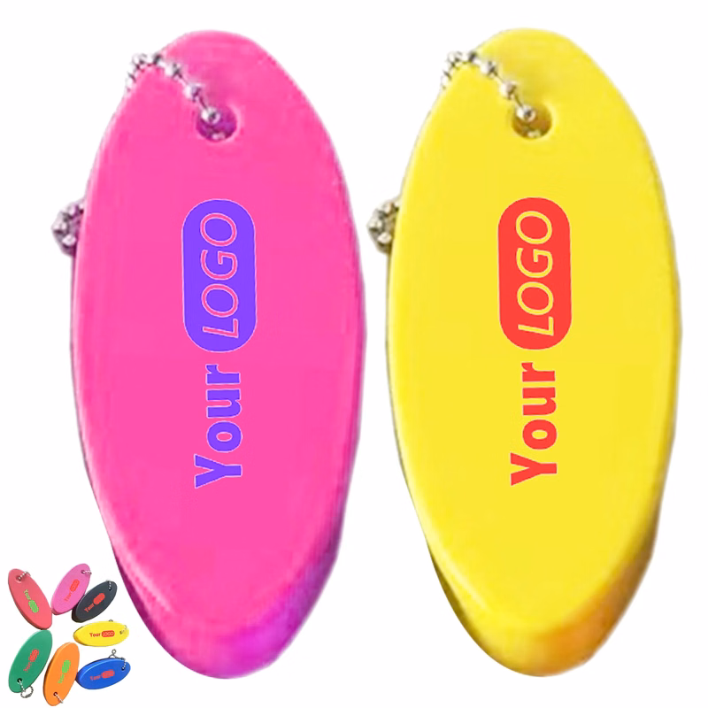 Oval Floating Keychain Made of PU