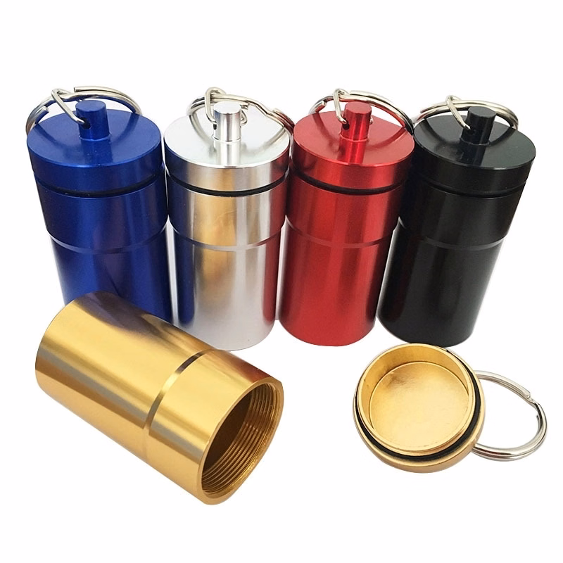Large Waterproof Pill Holder Keychain Container