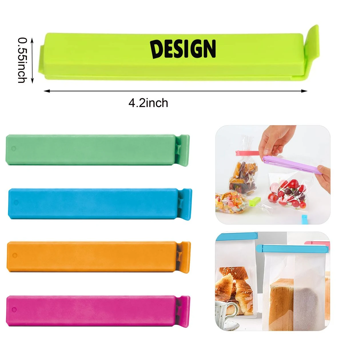 Resealable Sealing Clips for Food Storage & Snack Bag 1