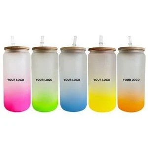 16Oz Changing Colour Frosted Glass Sublimation Cups 1