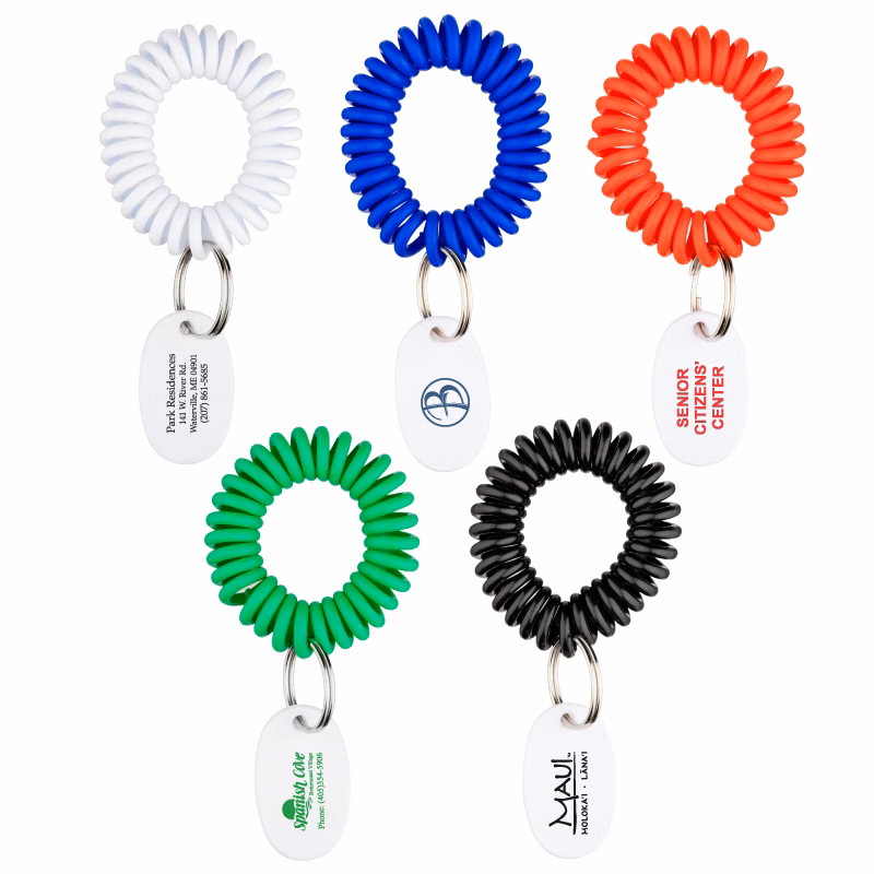 EVA Bracelet Wrist Coil w/Tag Keyring