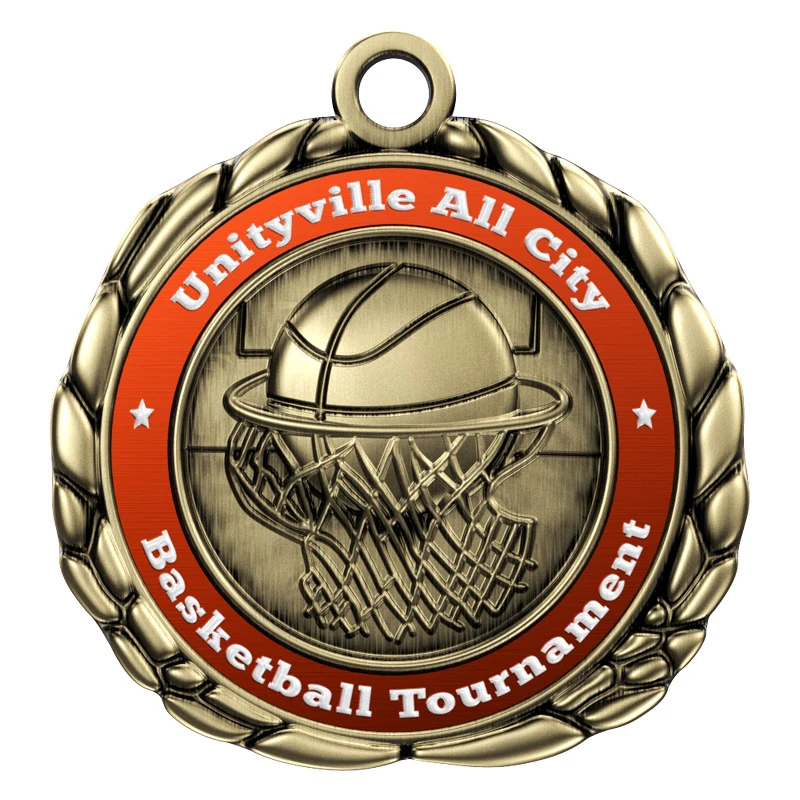 Express Vibraprint™ Basketball Quali-Craft Medallion (2-1/2") 1