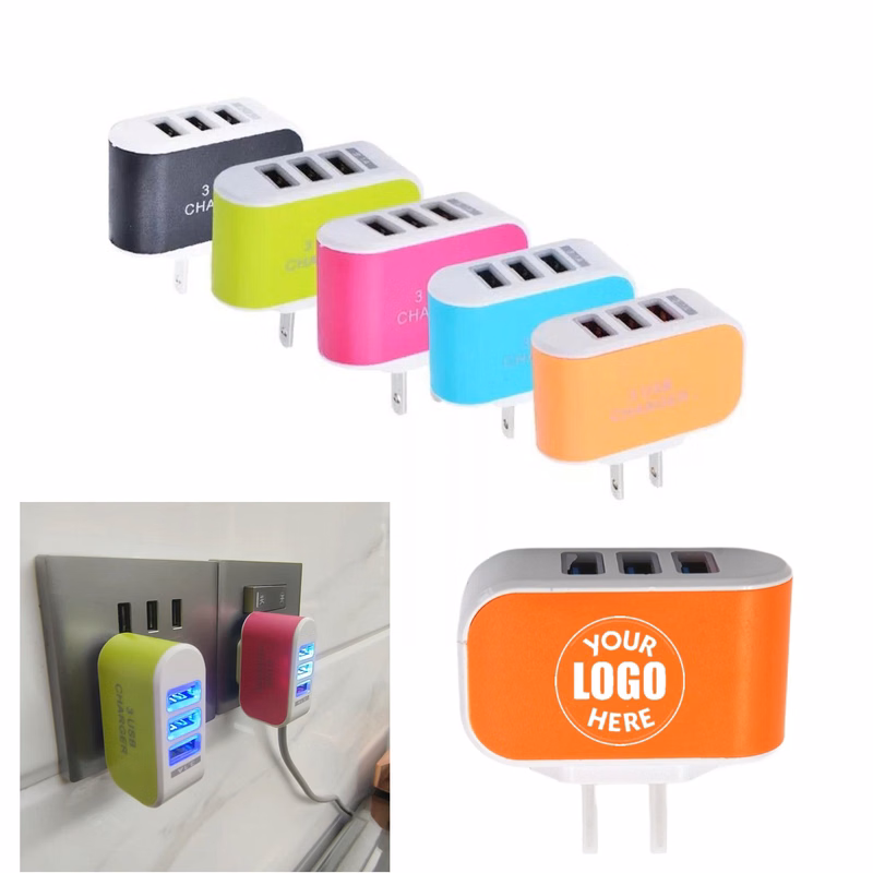 Moq50 3 Port USB Travel Wall Charger Plug
