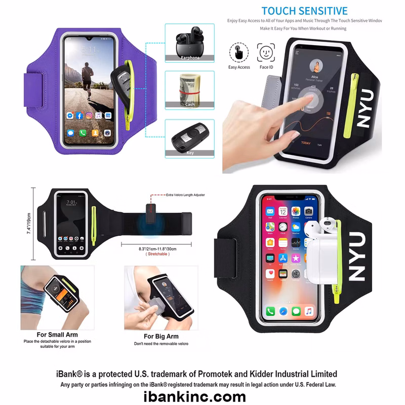 iBank ® Sport Armband for iPhone 17,16,20, Galaxy Phones & More