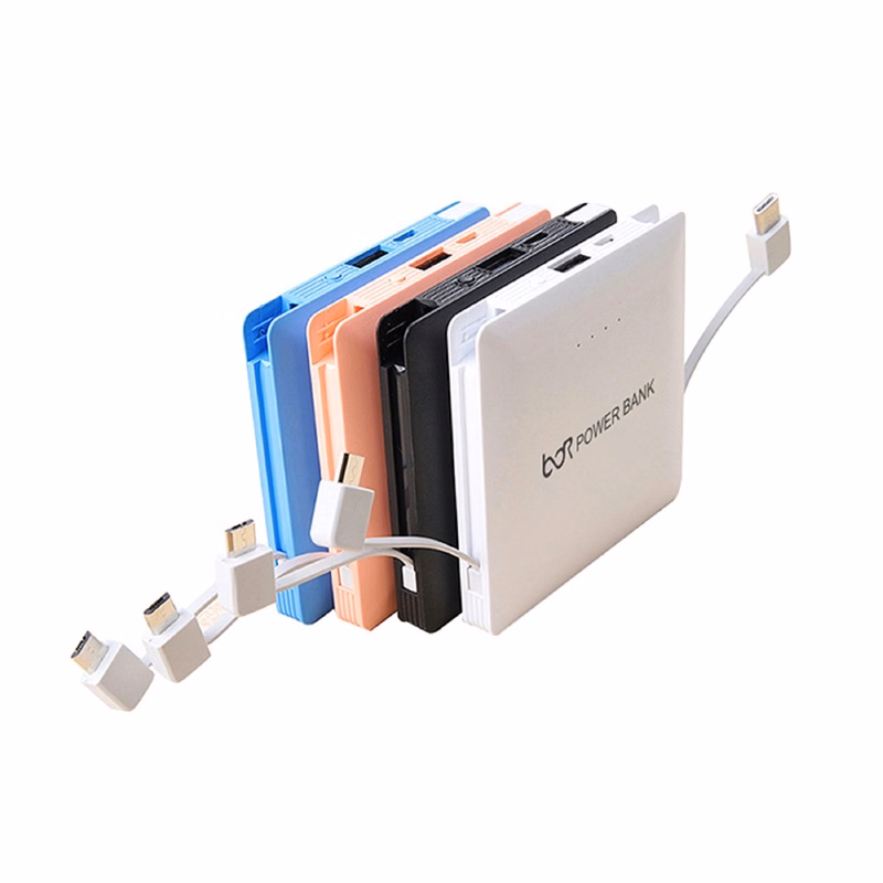 5000mA Ultrathin Power Bank with Cable