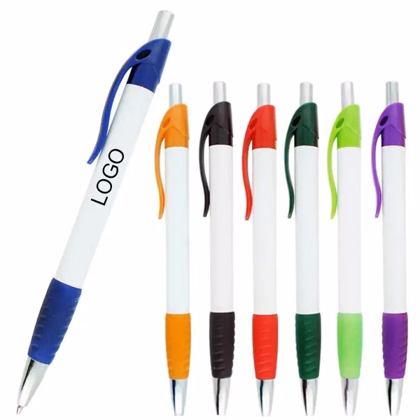 Custom Preston Rubber Grip Click Ballpoint Pen