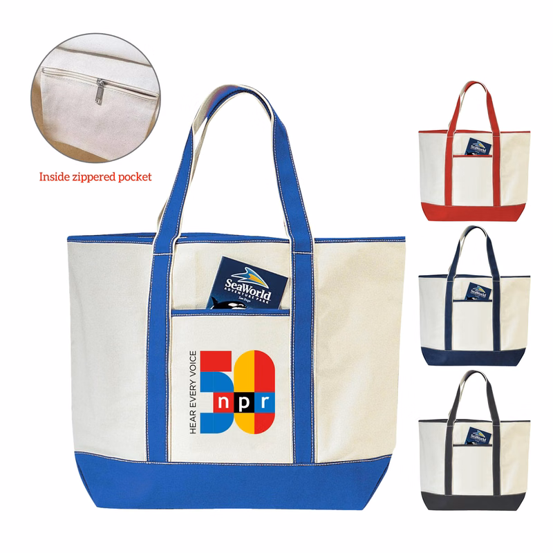 15 oz. Deluxe Cotton Canvas Tote Bag