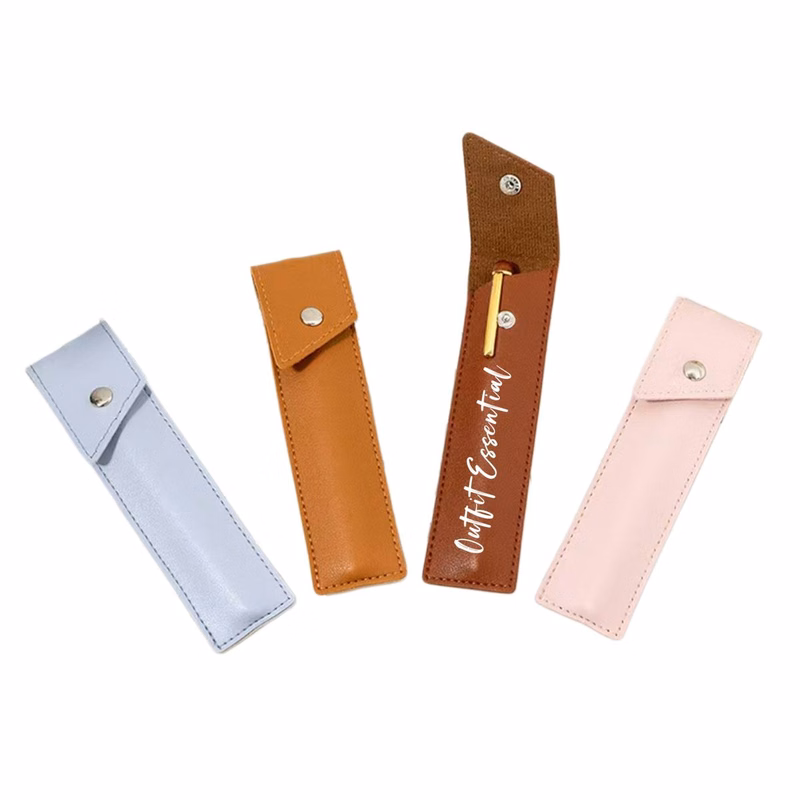 Compact Minimalist Pen Pouch With Secure Snap Button