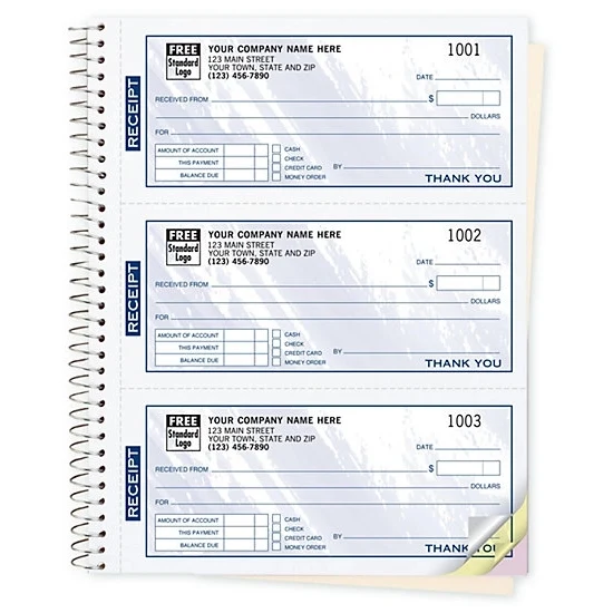 Cash Receipt Books, Colors Design, 3 To Page 1