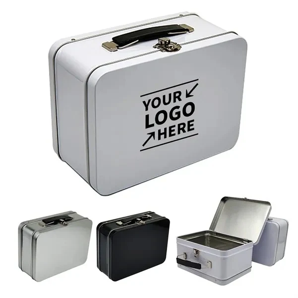 Customization Printing Tin Box Tinplate Suitcase With Lock 1