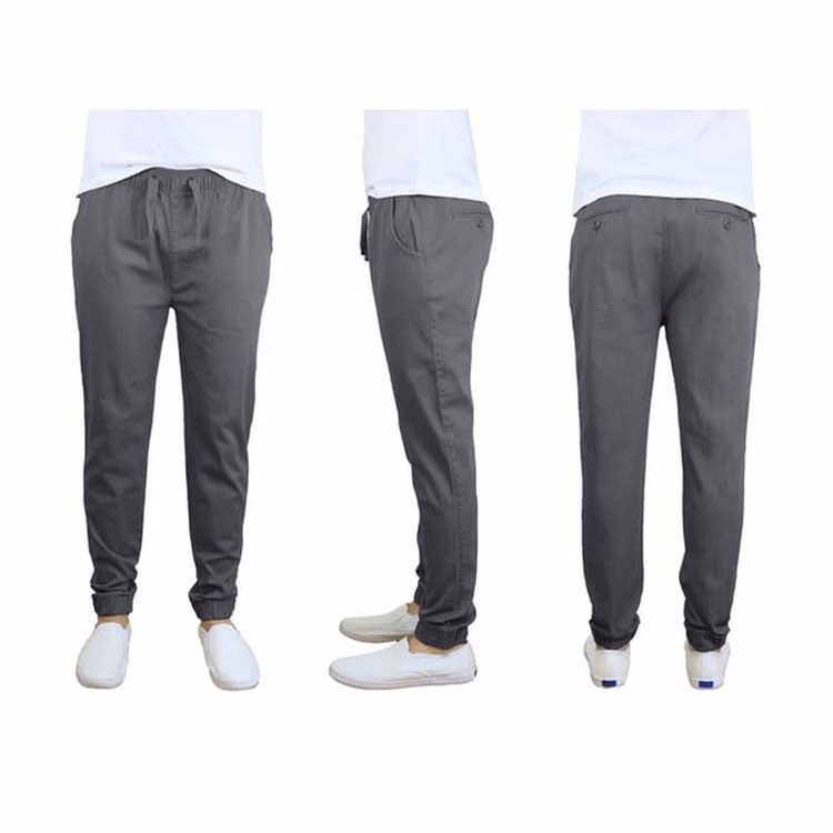 Men's Stretch Twill Joggers - S-2X Dark Gray