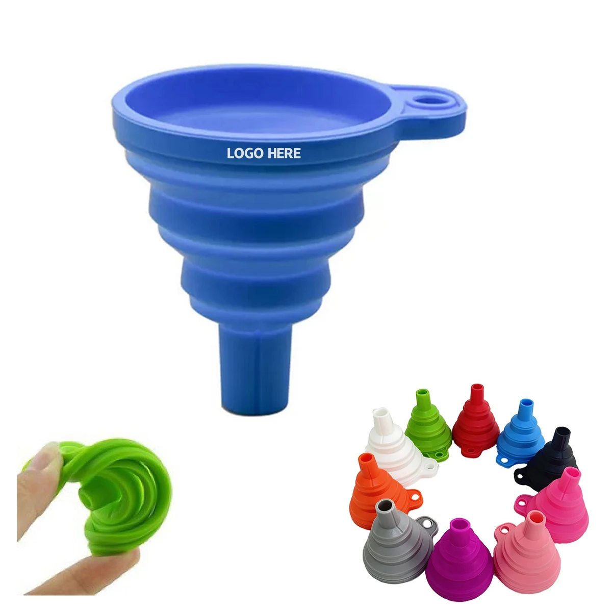 Silicone Collapsible Funnel Foldable Kitchen Tool 1