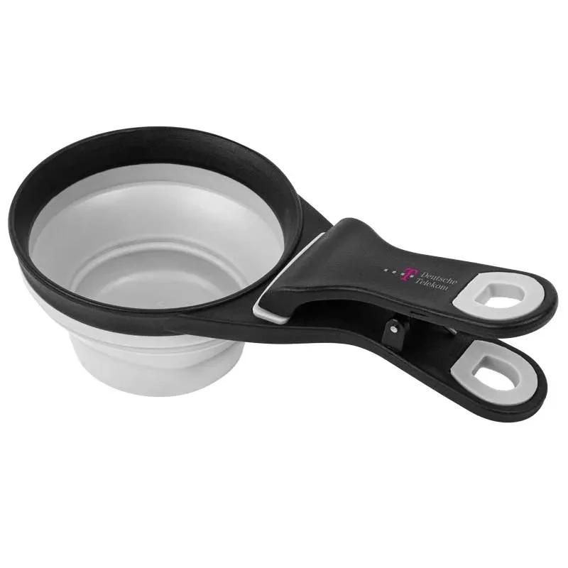 Collapsible Silicone Pet Food Scoop & Bag Clip 1