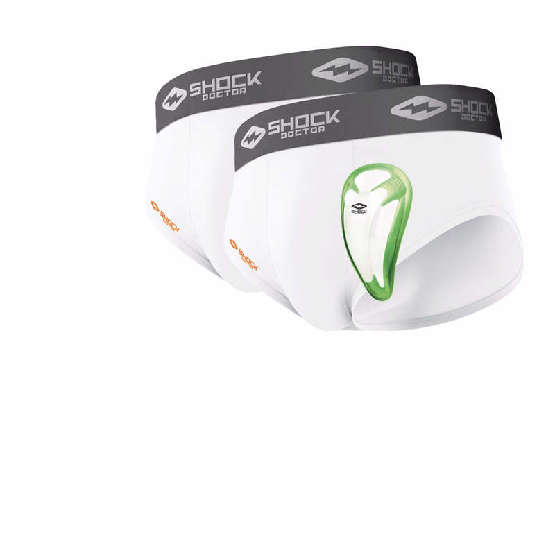 Core 2-Pk Brief w/Bio Cup Wht