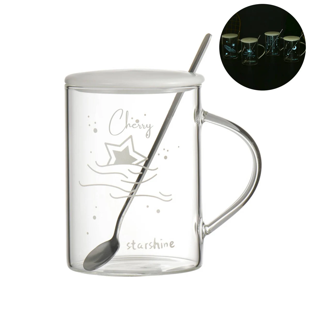Creative luminous starry sky glass Cup 1