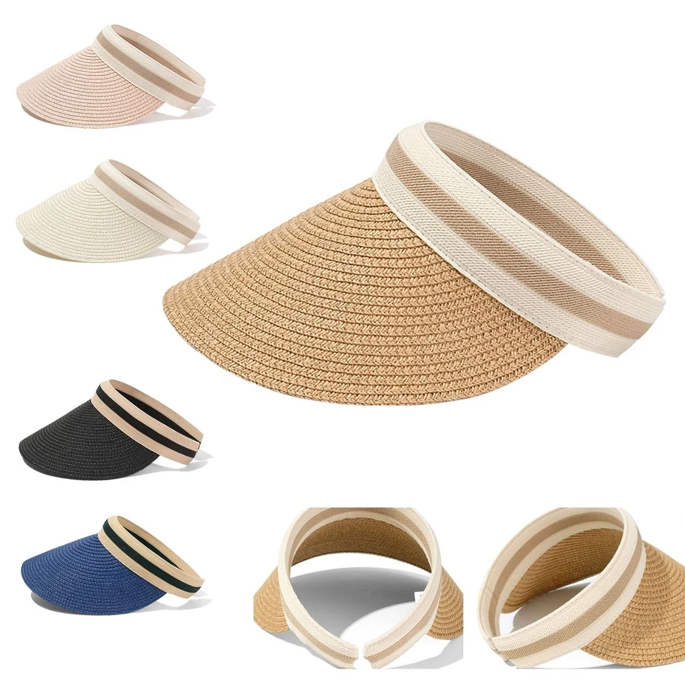 Women Straw Sun Visor Hat 1