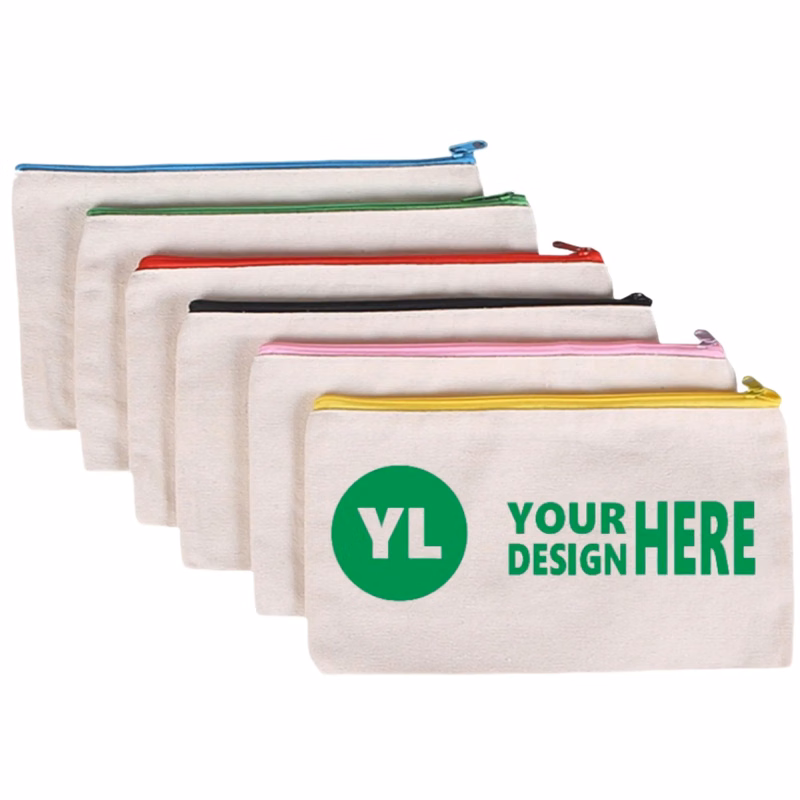 Canvas Zippered Pencil Case
