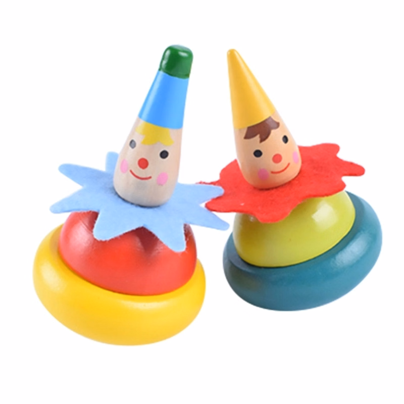 2 Pcs Set Mini Wooden Spinner