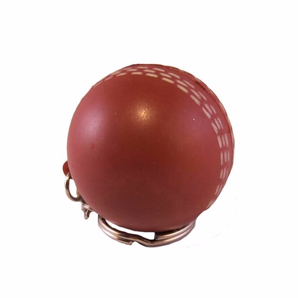 Cricket Ball Stress Reliever Keyring