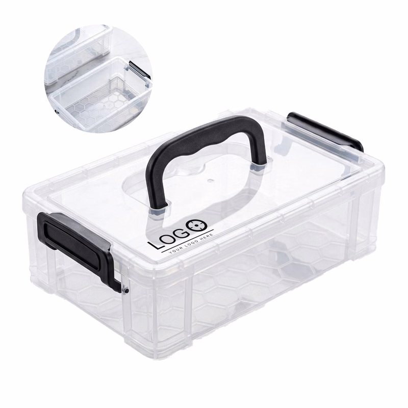 Clear Plastic Storage Box with Handle