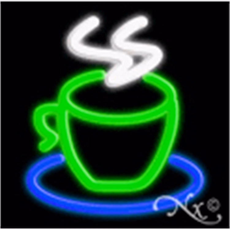 Coffee Cup Logo Economic Neon Sign