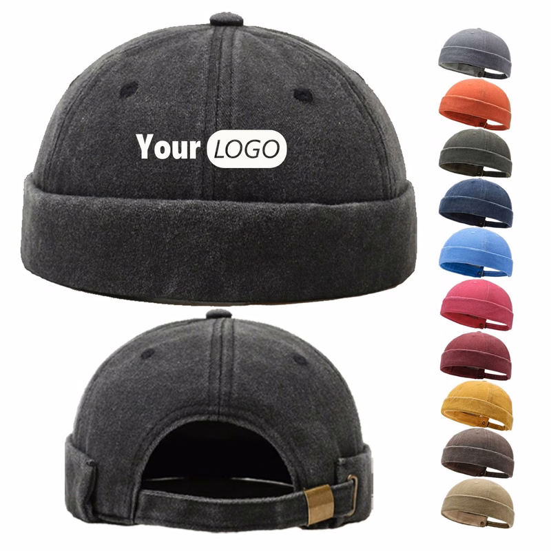 Soft Brimless Cotton Melon Skin Hat