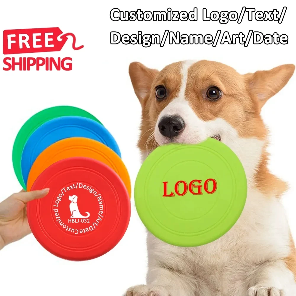 7 in Interactive Lightweight Dog Flying Disc Toy Soft Rubber 1