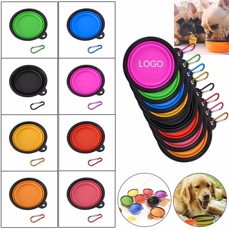 12oz Collapsible Pet Bowls w/ Carabiner