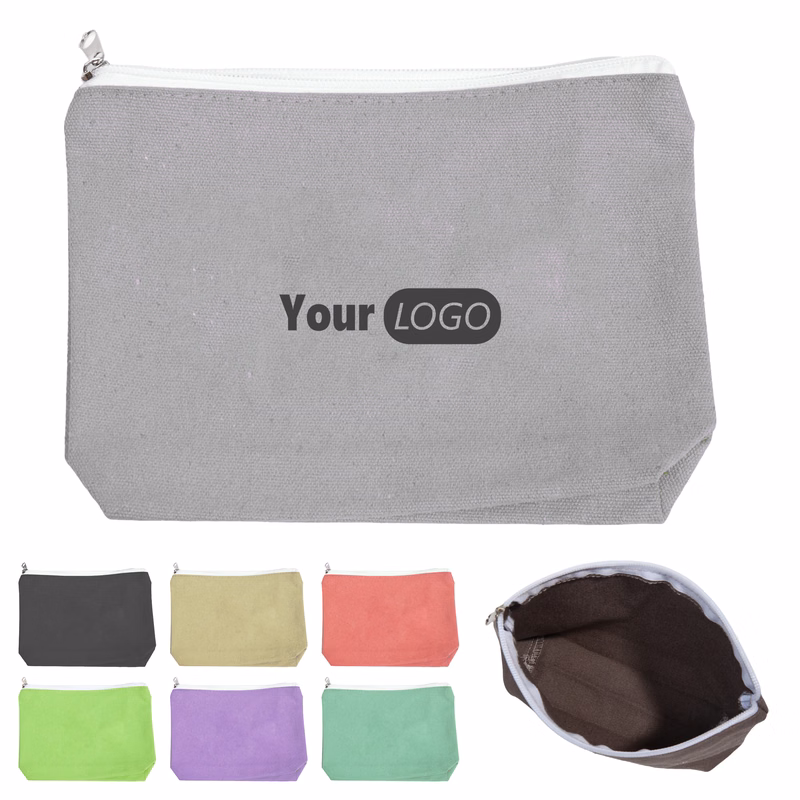 Canvas Sustainable Eco-Friendly Zippered Bag For Everyday Essentials