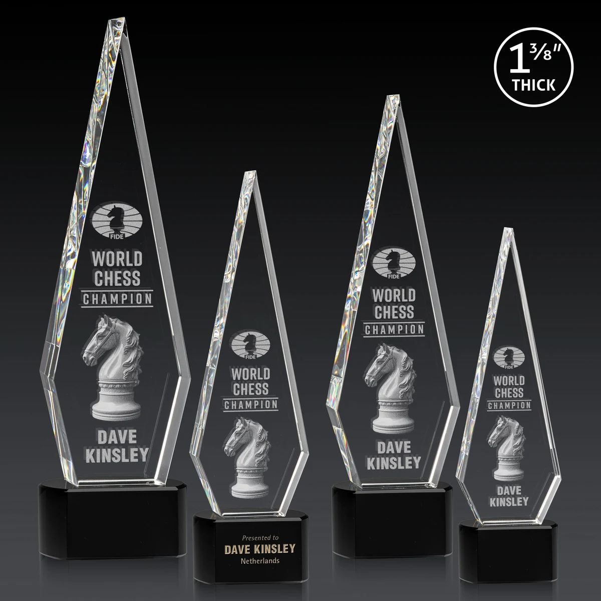 Springfield 3D Award on Paragon Base - Black 1