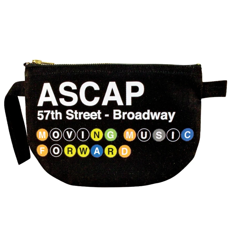 Super Sale- Black U Shape Brass Zipper Cotton Bag 1