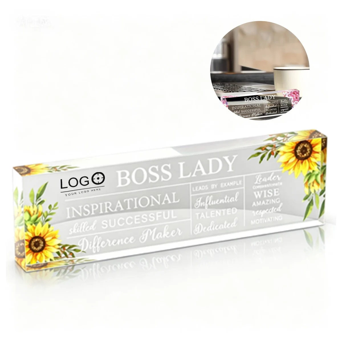 Acrylic Clear Desk Plaque 1