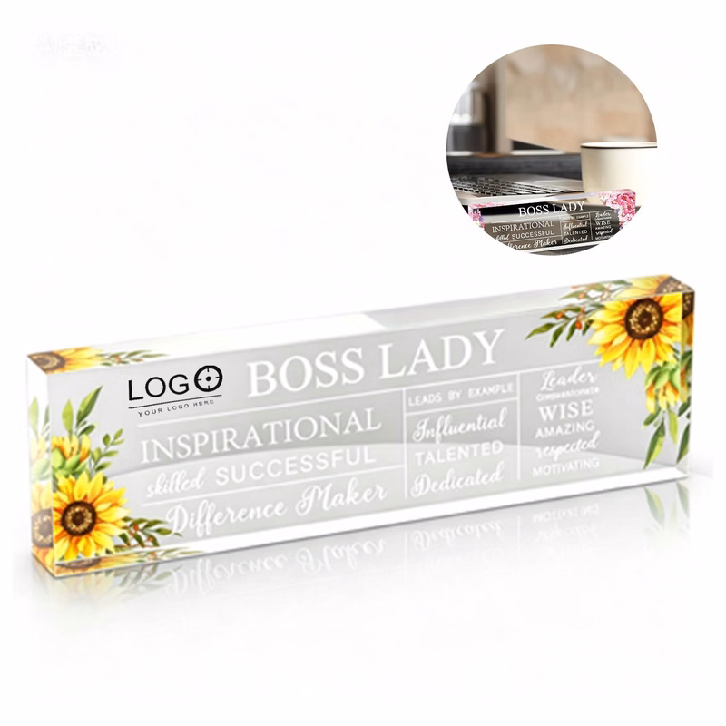 Acrylic Clear Desk Plaque