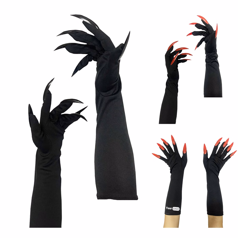 Witch Long Nails Halloween Gloves