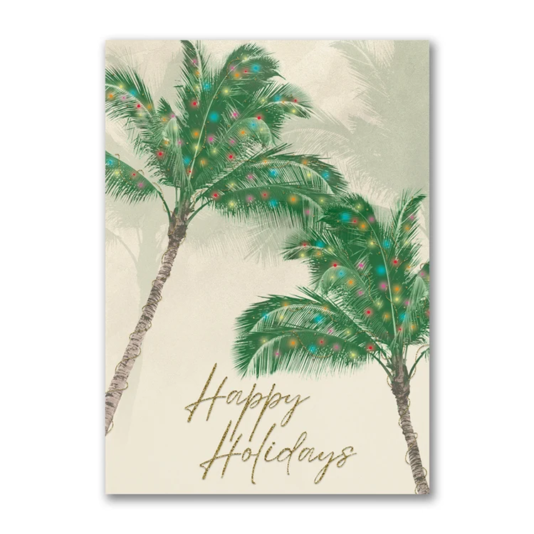 Holiday Palm Trees Card 1