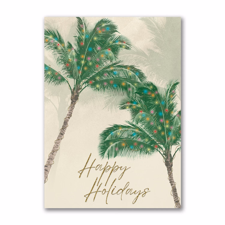 Holiday Palm Trees Card