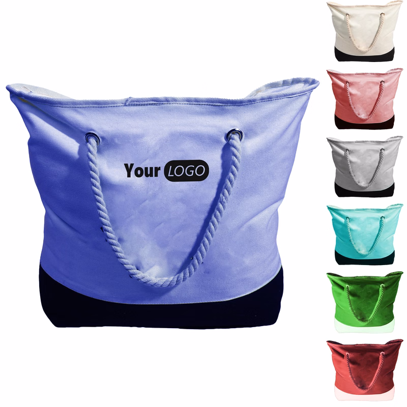 Canvas Durable Rope Handle Tote Bag For Versatile Use