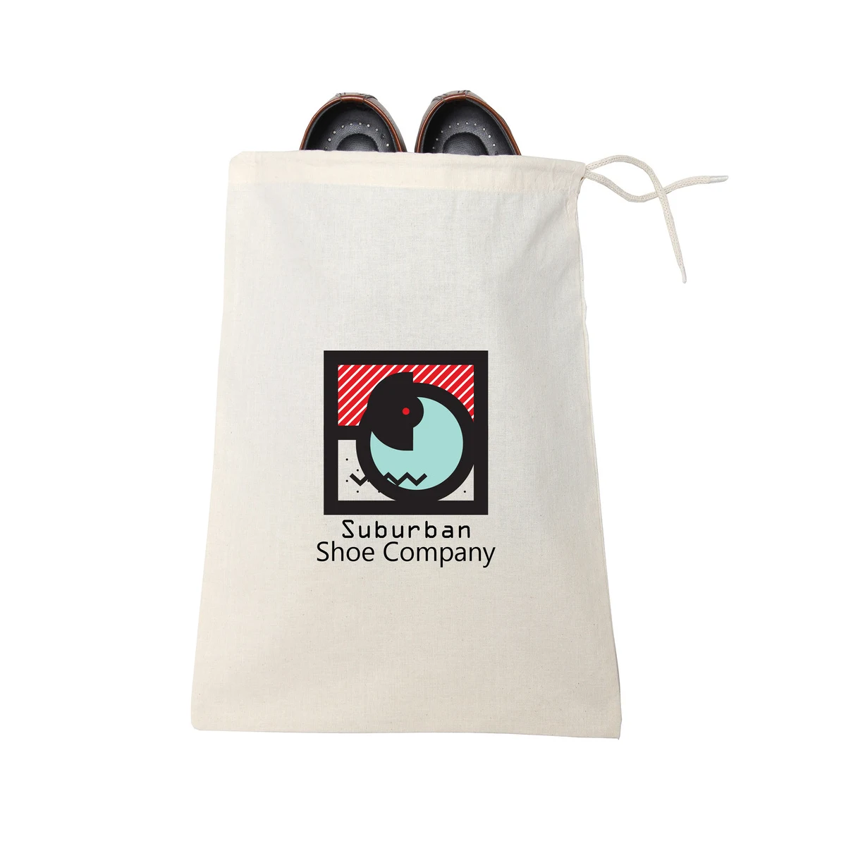 Organic Cotton Drawstring Shoe Bag (11" x 16") 1
