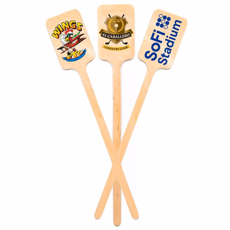 6.25 inch Custom Skewers - Rectangle Top - Color Printing