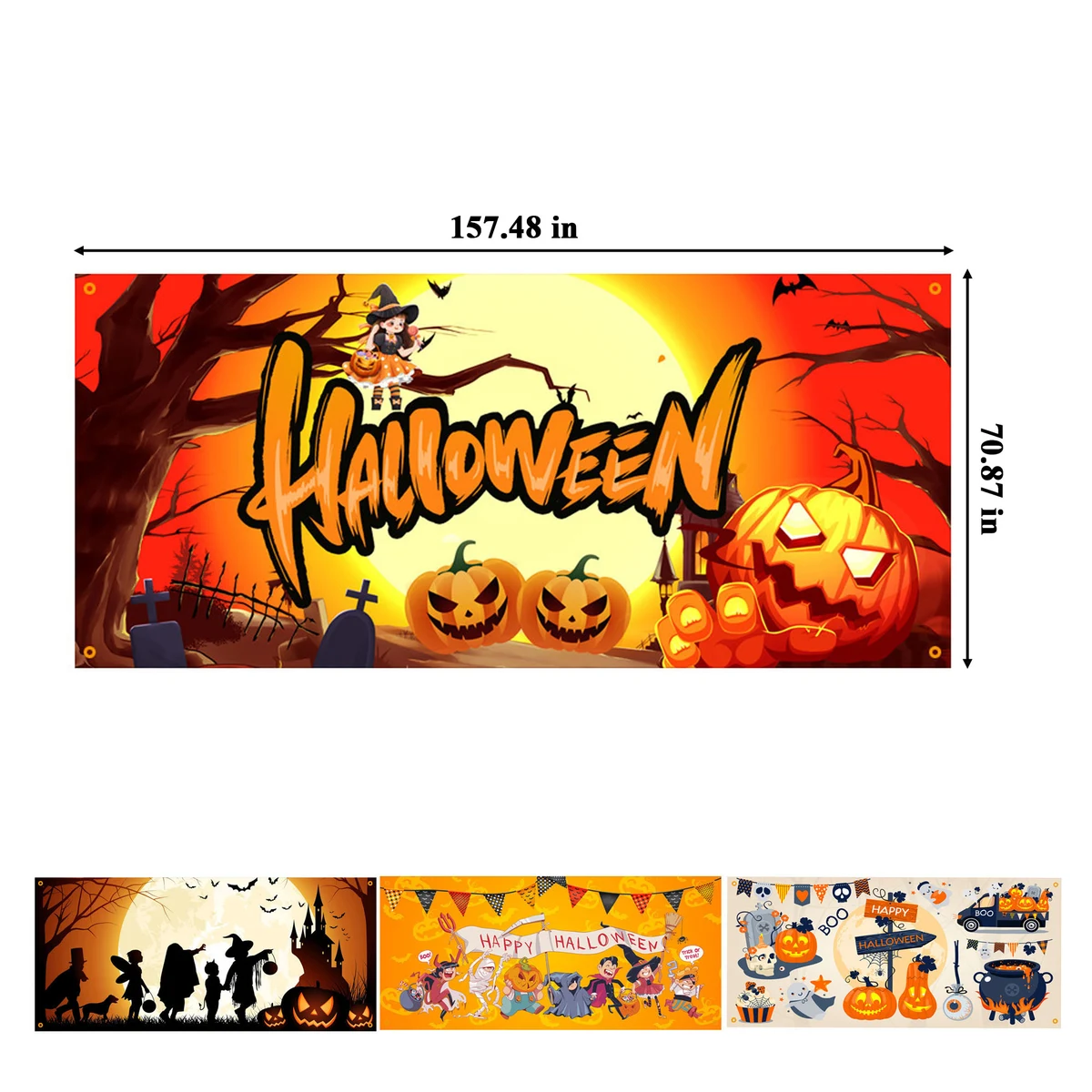 Spooky Halloween Party Backdrop Decor 1