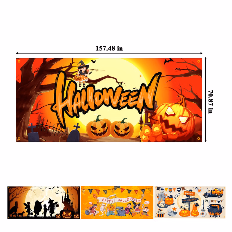 Spooky Halloween Party Backdrop Decor