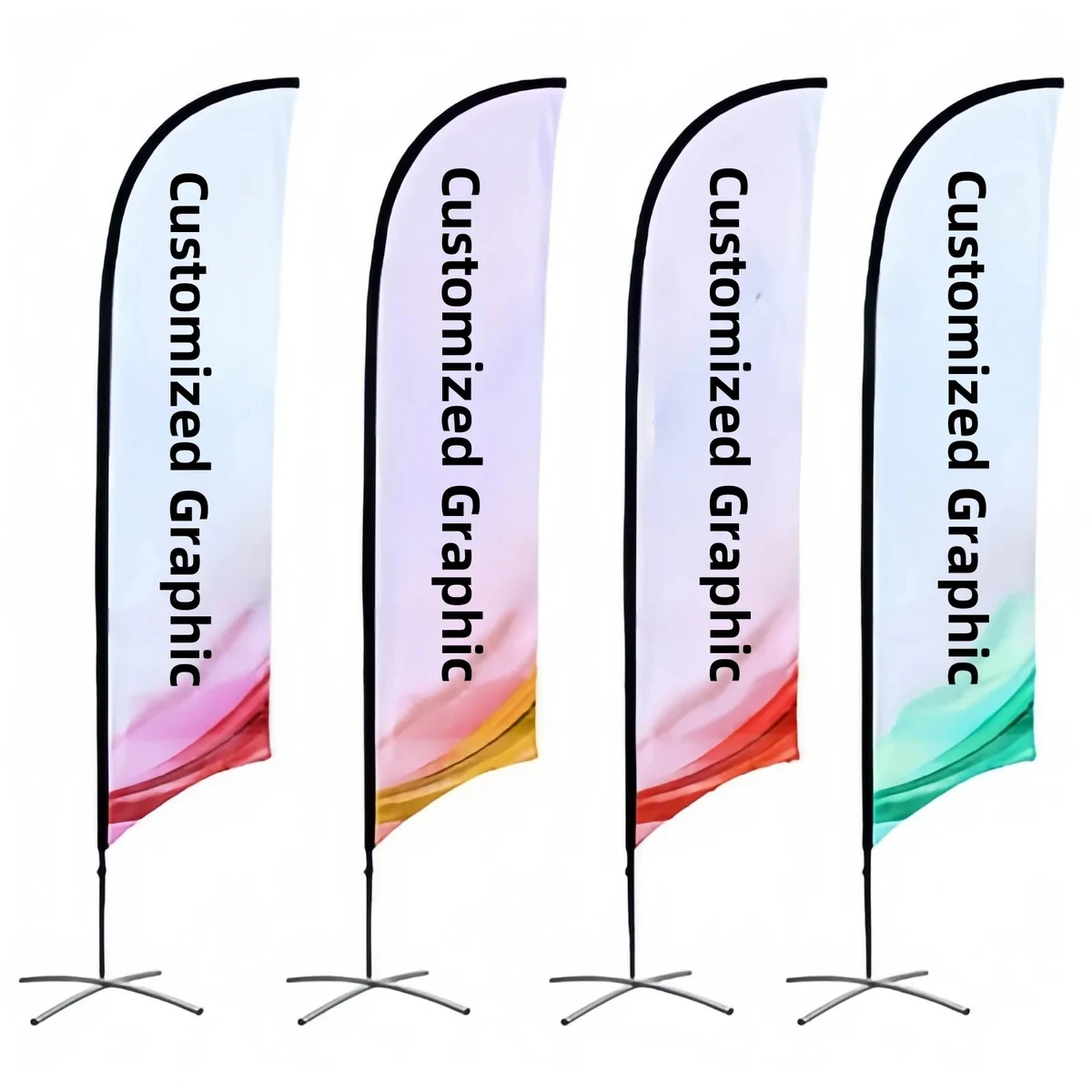 15' Single Sided Sailing Flag Fiberglass And Metal 1