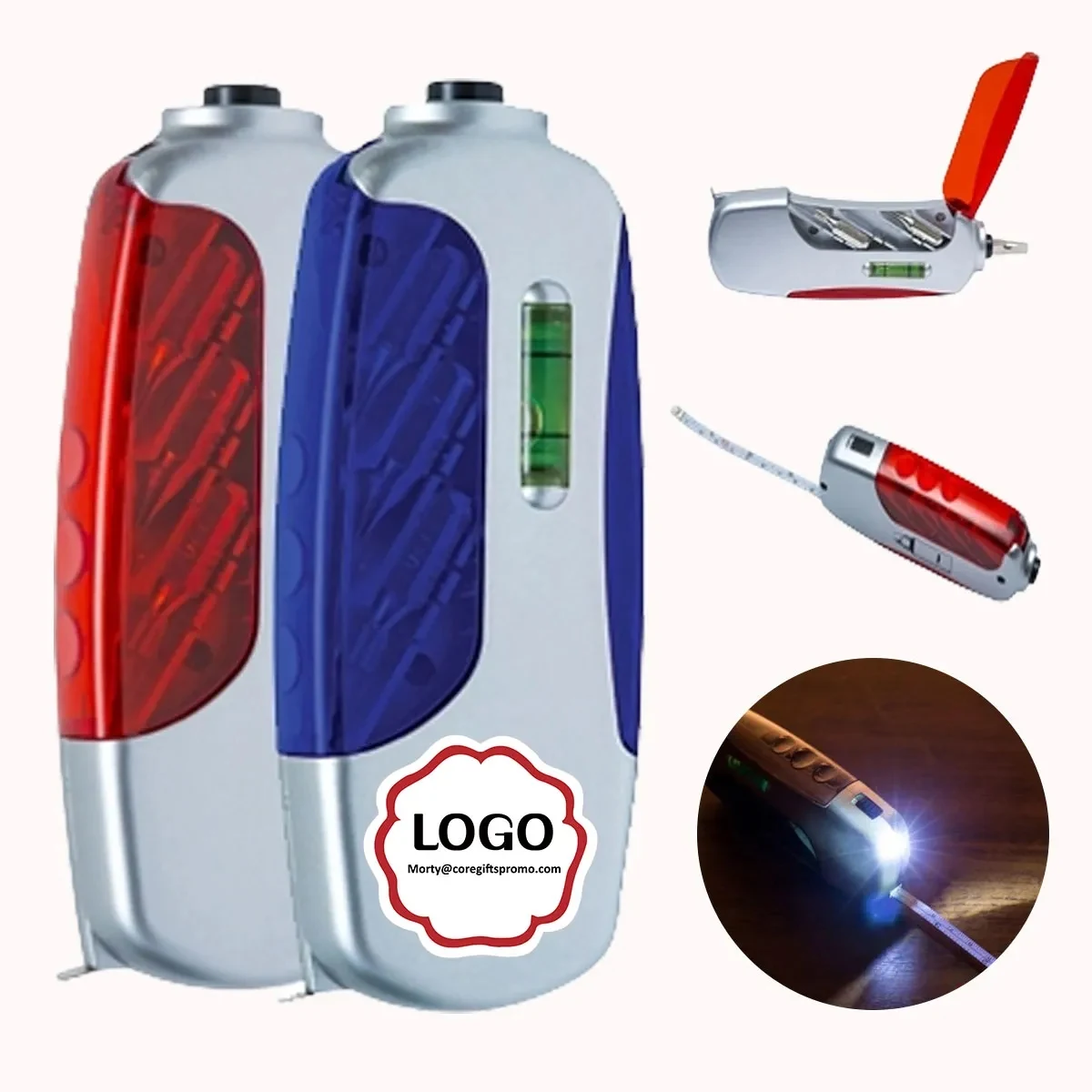 4 In 1 Mini Tool With Level Measuring Tape 6Pcs Screwdrivers 1