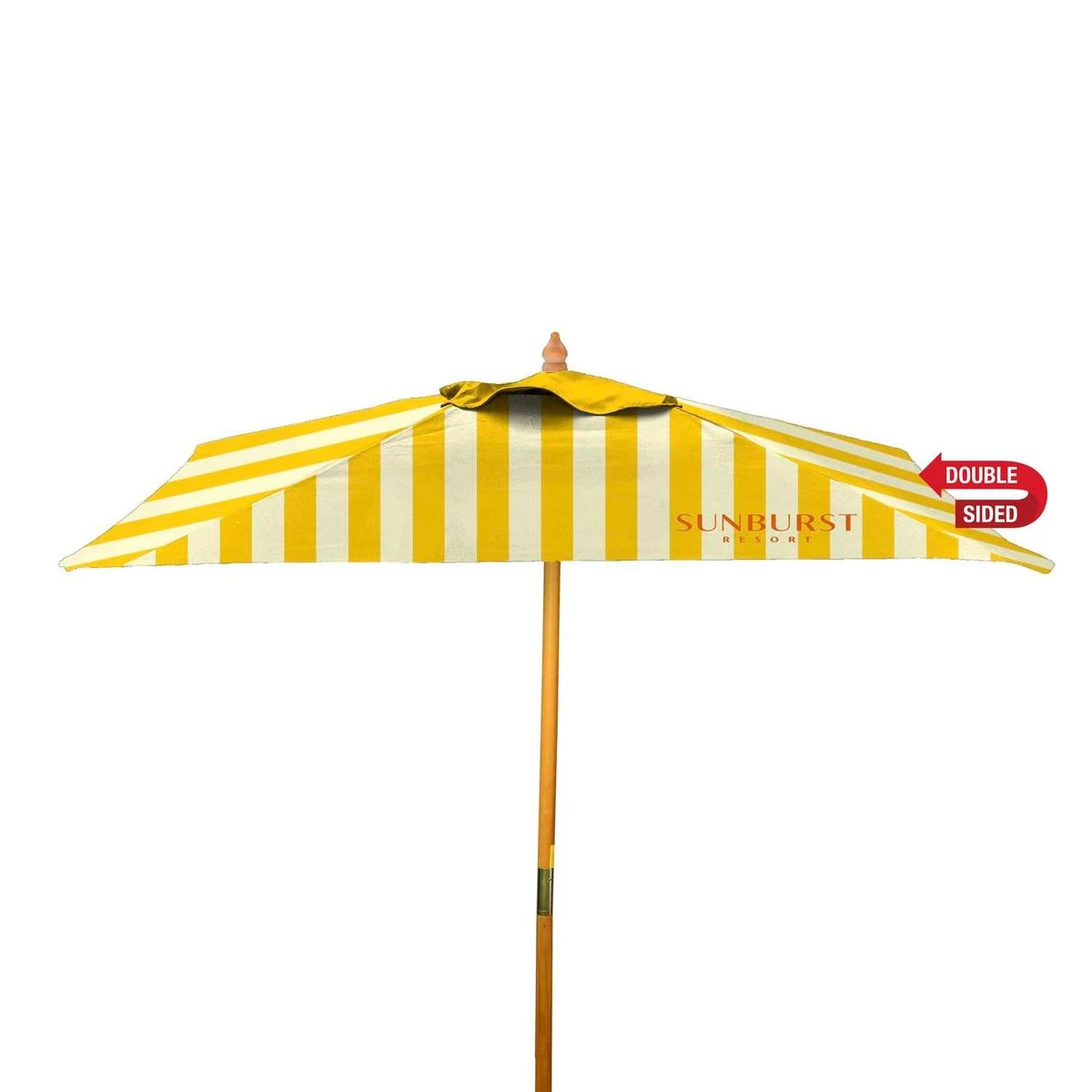 8' Square Wood Market Umbrella Double-Sided Dye Sub Kit 1