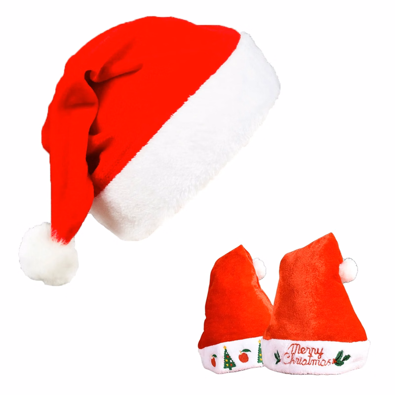 Plush Santa Cap Christmas Hat